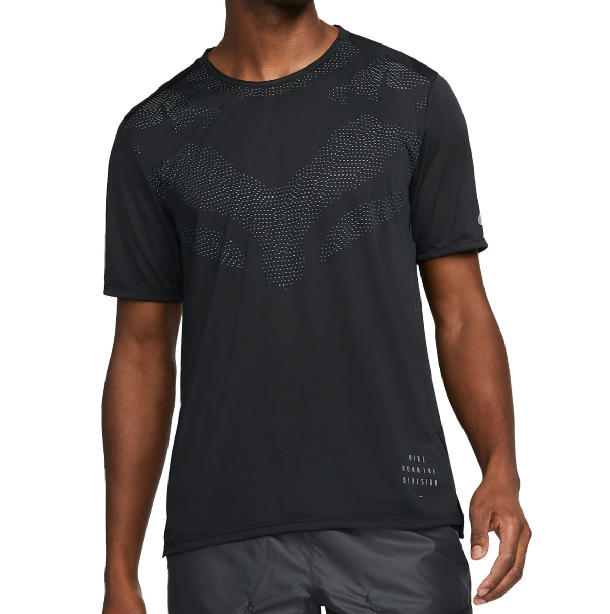 NWT Nike DD6045-010 Men Dri-Fit Run Division Rise 365 Top Tee Shirt Black  Size M