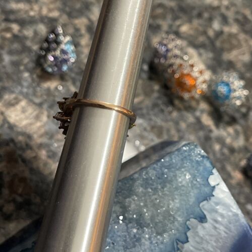 Anello Chuck Clemency STS NYCII argento sterling 925 multi gemma bouquet floreale taglia 8 - Foto 8 di 16
