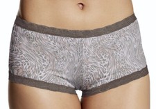 MAIDENFORM Fabulous Fit Classic Micro Lace Animal Boyshort Panty Womens S L XL
