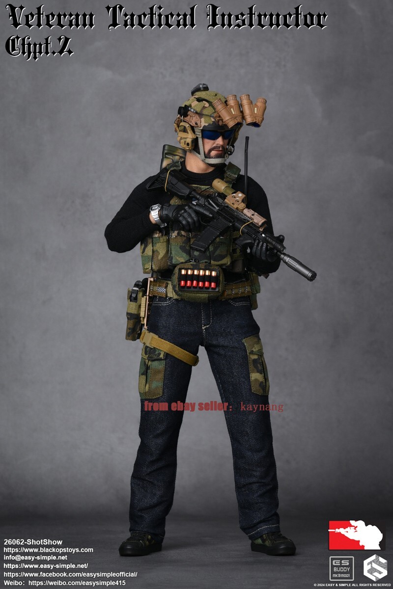 その他 EASY&SIMPLE 1/6 Veteran Tactical Easy＆Simple 26062SS 1/6 Veteran Tactical Instructor Chapter