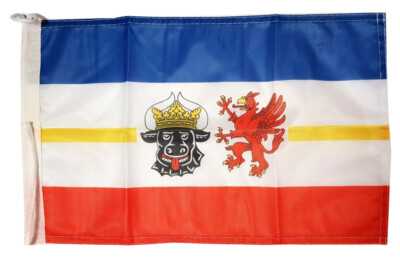 Boot flagge Mecklenburg-Vorpommern   Motorrad Schiff Flagge Fahne 30x45 cm  NEU 