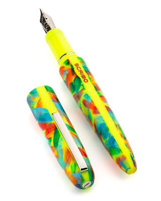 Scribo Piuma Fountain Pen in Tropico - 18K Gold Nib - Extra Extra Fine - NEW