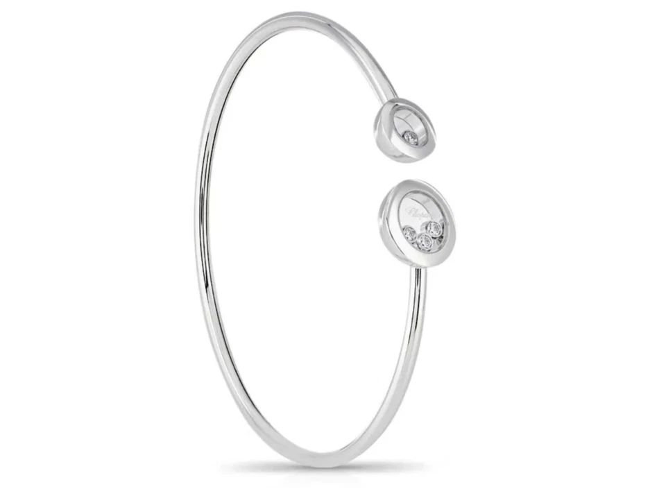 Chopard Happy Diamonds oro blanco 18k. Brazalete Talla M -17cm Caja y Papeles Foto 2 de 3