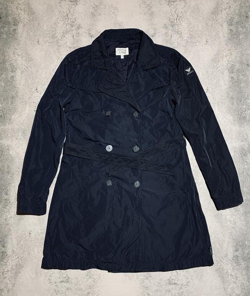 Women Armani Exchange Trench Coat Navy 36 / S / 44