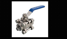 1/2 in. 316 Stainless Steel Full Port Threaded 1000 Ball Valve