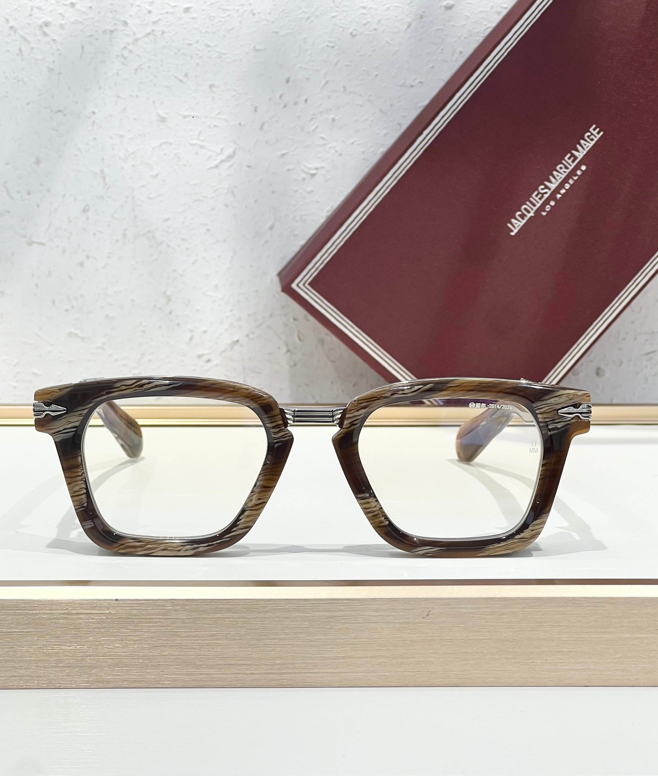 Jacques Marie Mage JMM BORODINO Dun Eyeglasses The Decade Collection 52-21 Box