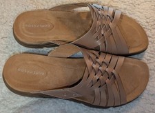 Easy Spirit Meadow Metallic Bronze Rose Slip On Sandals 9 M