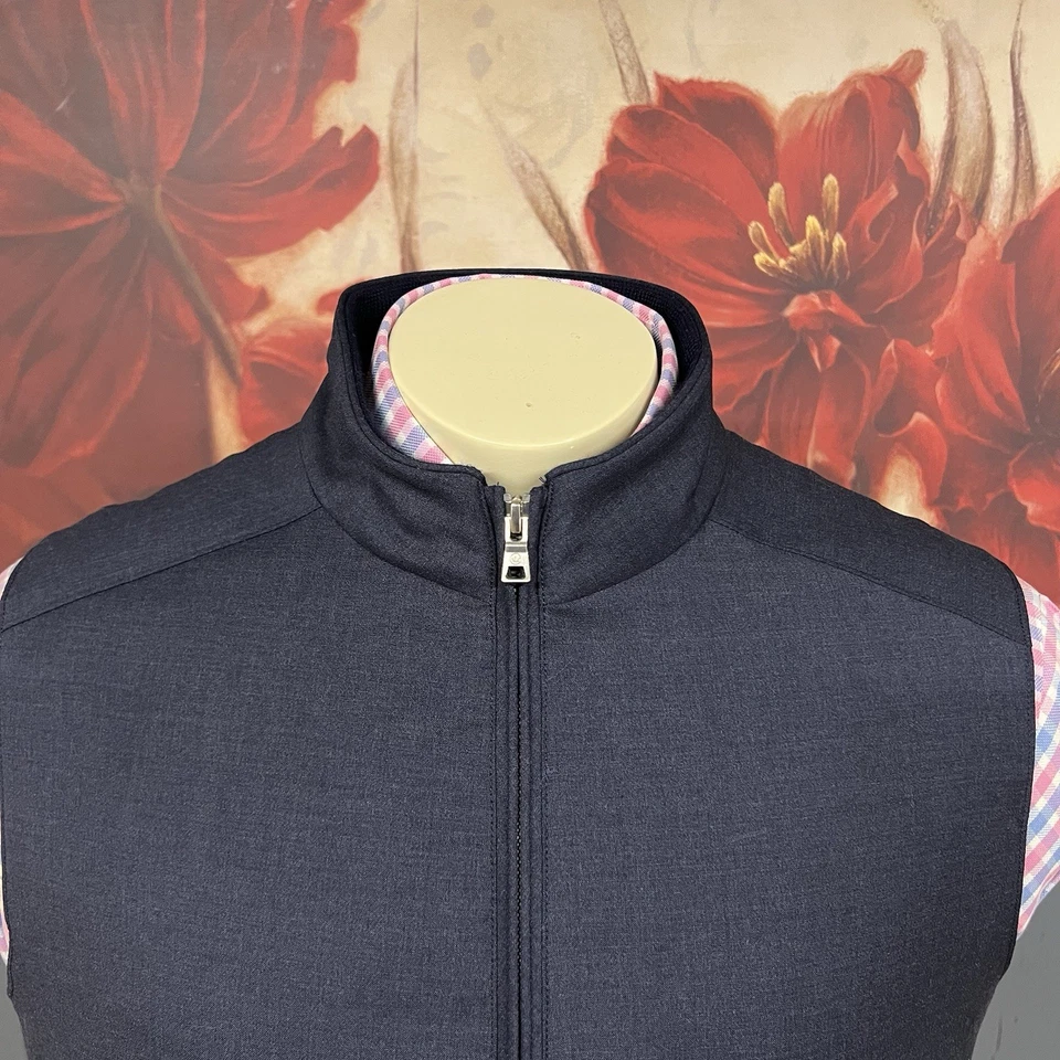 Peter Millar Crown Crafted Excursionist Lite Vest Mens XL Merino Wool Navy - Image 4 of 4