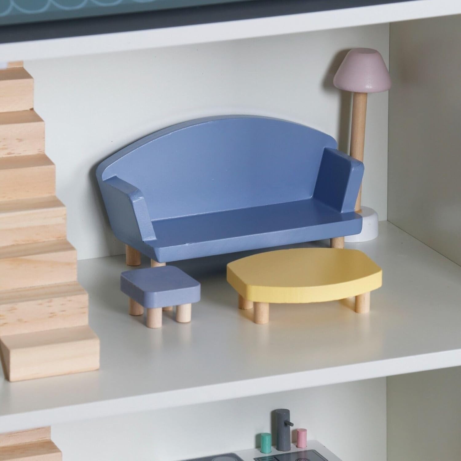 Large Cottage Wooden Doll Houses With Furniture And Accessories Girls Doll House