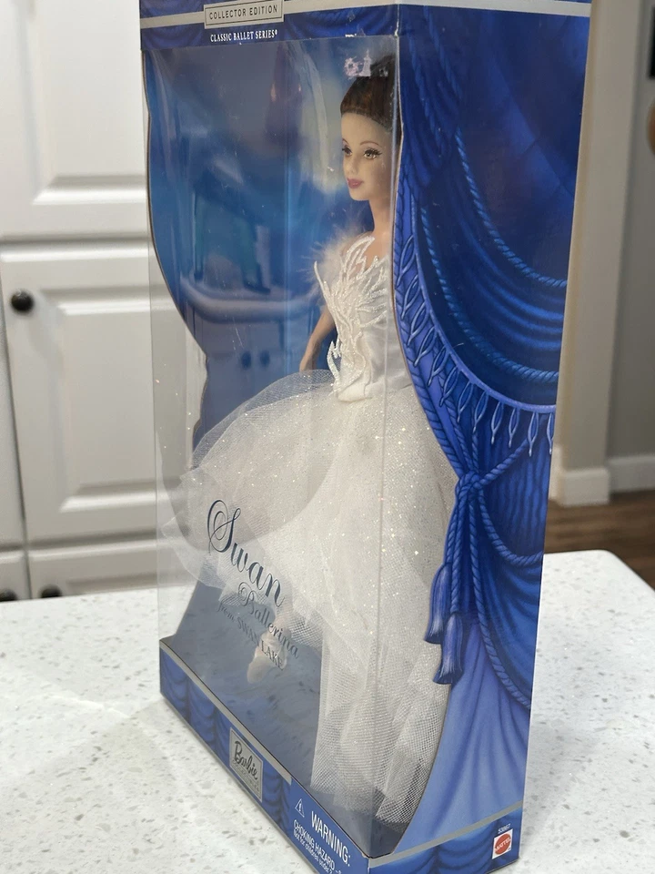 Bailarina Barbie Mattel Swan 2001 vintage del lago de los cisnes nueva en caja Foto 4 de 4