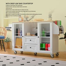 Carro isla de cocina con ruedas mesa de cocina con mesa rodante sobre ruedas blanco