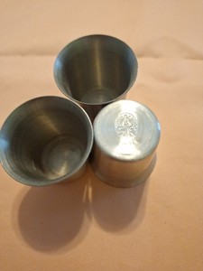 Vintage Zinn Pewter Shot Cups