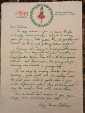 Algy Costumes Christmas Greetings Letter 1966 Letters Advertising Students
