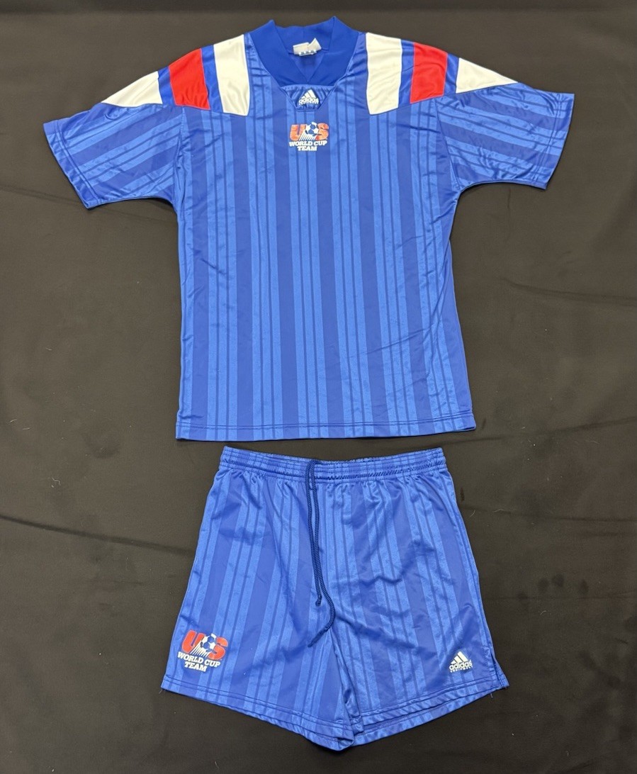 1993 US Soccer Jersey & Shorts FULL KIT sz L Vintage ADIDAS USMNT USA World Cup