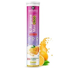 Naturyz L-Arginine Max 2600 Effervescent Tablets (Orange Flavour) - 20 tab