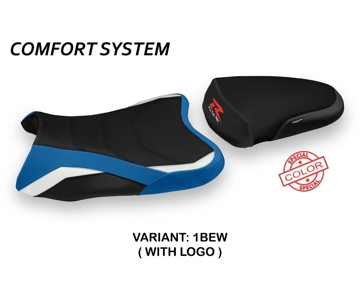 Seat cover Kamen SColor Comfort Sys Blue-White TPZ SUZUKI GSX R 600 2008 2010 yt