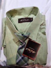 Boys/Teen, Size XL/18, Oliver Green, Long Sleeve Dress Shirt  Matching Tie, NWT