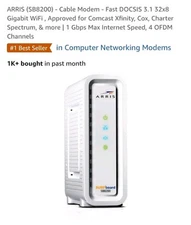 ARRIS SURFboard SB8200 DOCSIS 3.1 10 Gbps Cable Modem New It Was A Return 