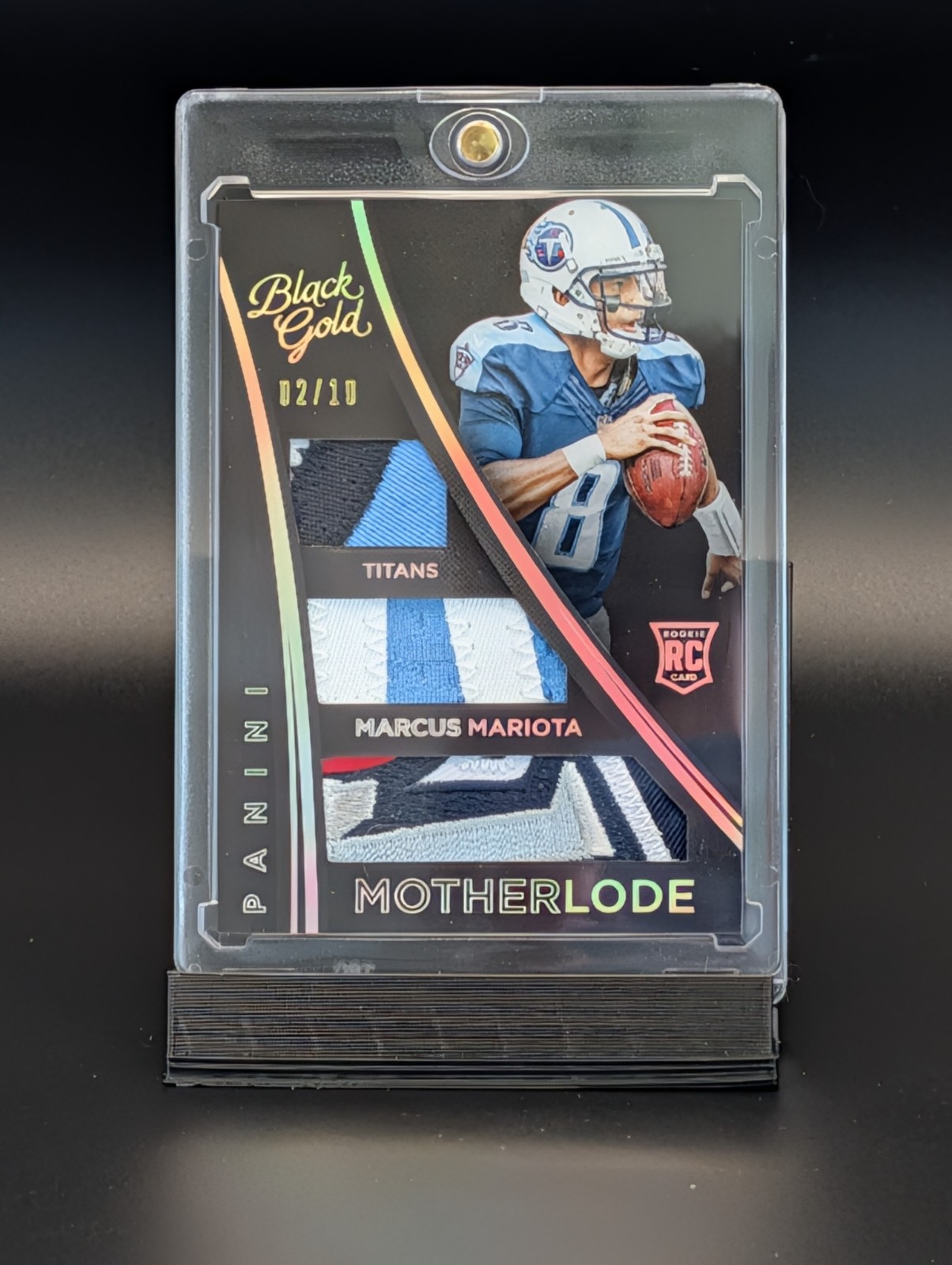 Marcus Mariota Panini Black Gold Mother Lode Triple Memorabilia #MLMM Prime