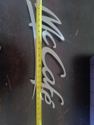 McDonald’s McCafe Rare Vintage Metal Wall Sign Advertising Display Collectible - Picture 3 of 9