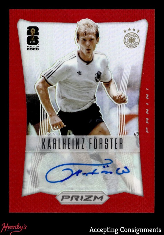 2026 Panini Prizm World Cup '12 Prizm Throwback Red Karlheinz Forster 16/49 AUTO
