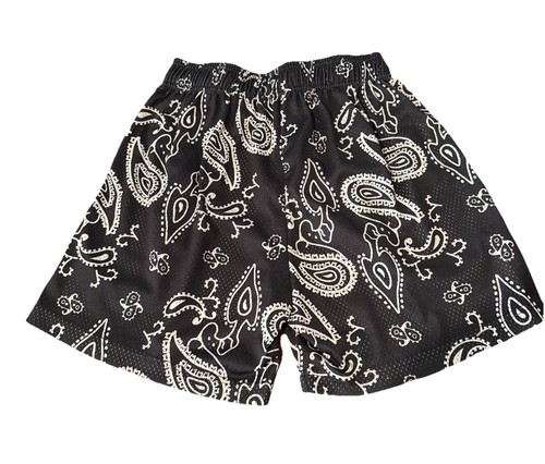 Pantalones Cortos Básicos Eric Emanuel Negro Paisley EE Talla Grande (L) Raro Difícil de Encontrar - Imagen 4 de 5