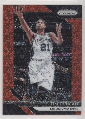 2018-19 Panini Prizm Fast Break Red Prizm 33/125 Tim Duncan #225 HOF s3g