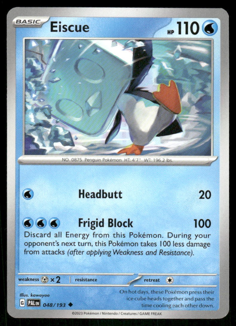 Eiscue 048/193 - Paldea Evolved - Uncommon NM
