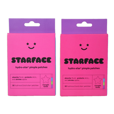 2 PACK Starface Hydro-Stars Party Pack Hydrocolloid Pimple Patches, 32 ct Each