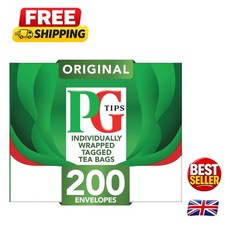 200 Count Black Tea Bags - Refreshing & Flavourful, Plant-Based Envelopes 0.08 per strip