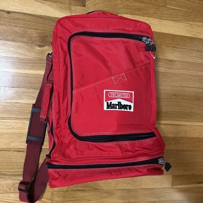 Vintage Marlboro Red Convertible Backpack / Duffle Bag Hiking Pack Unlimited 90s