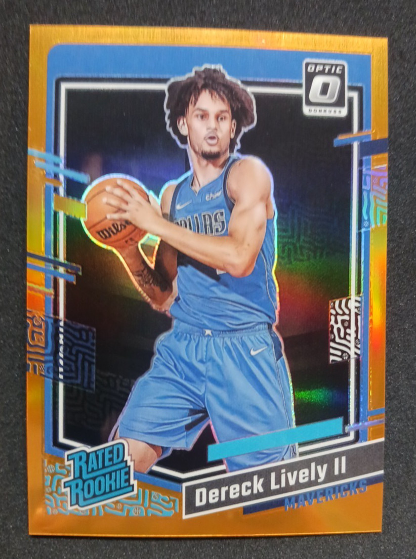 2023-24 Panini Donruss Orange Laser Dereck Lively II /125 #233 Mavericks RC 96