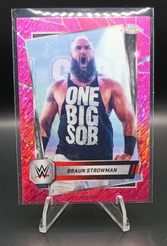 WWE Topps Chrome 2025 Braun Strowman Pink Shimmer Refractor #158 - Bild 1 von 2