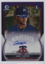 2023 Bowman Chrome Prospect Purple Refractor /250 Ariel Castro #CPA-AC Auto 15tx