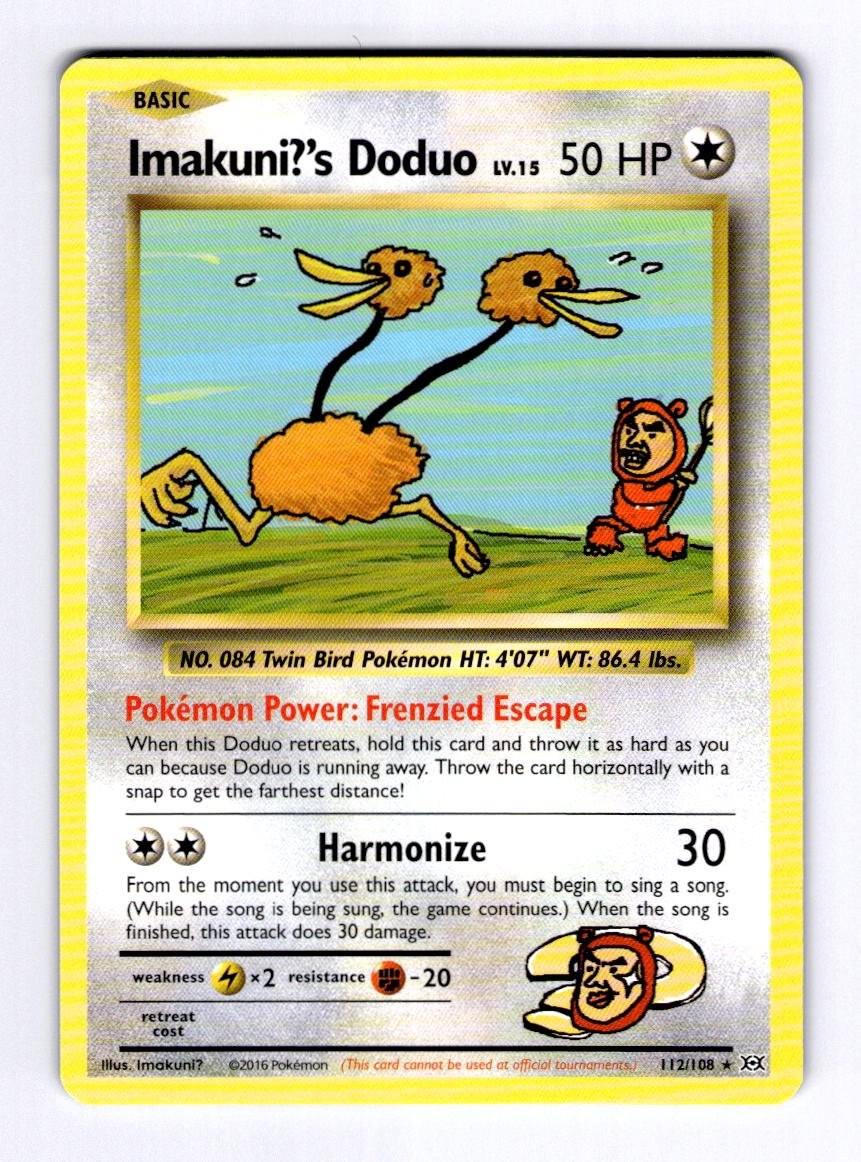 Imakuni?'s Doduo XY - Evolutions #112 (2016) Secret NM Pokemon