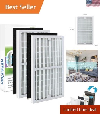 2-Pack IAF-H-100C HEPA & Carbon Filters for Idylis Air Purifiers IAP-10-200