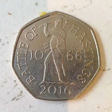 2016 UK 50p Coin Battle of Hastings 1066 Commemorative Fifty Pence