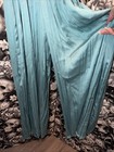 Zara Turquoise Satin Effect Pleated Jumpsuit With Waist Ring Size S 🍌 — photo 5