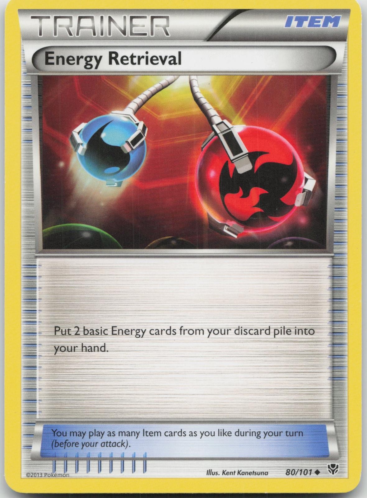 Energy Retrieval 80/101 Uncommon Plasma Blast Pokemon Moderately Played