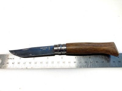 Opinel INOX No. 8 Folding Knife Hardwood Handle Made in France
