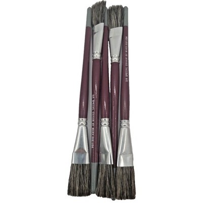 Mark 688 Special Oxhair Paint Brush 3/4 Inch Wide For Ceramics Vintage Set of 5