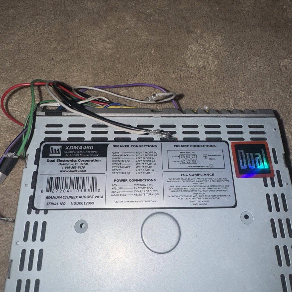 Dual XDM260 Audio Radio AM FM AUX USB MP3 CD Player Stereo Head Unit Receiver - Image 3 of 4