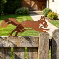 EichhöRnchen Gartendeko Rost Herbst Deko Metall Gartenstecker Wetterfest