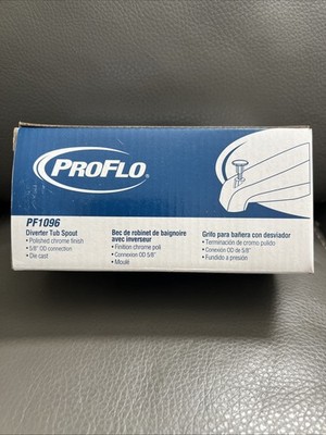 PROFLO PF1096 5'' Integrated Diverter Tub Spout - CP Die Cast - Chrome