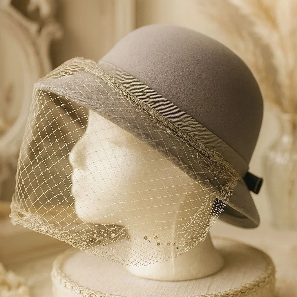 Vintage 50s G Howard Hodge Mallory Two Tone Gray Fur Felt Bow Fascinator Hat Flapper Gray Vintage Hats for Women for sale | eBay main image 2