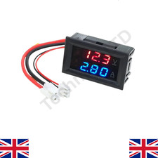 DC 100V 10A Voltmeter Ammeter Blue & Red LED Amp Dual Digital Volt Meter Gauge