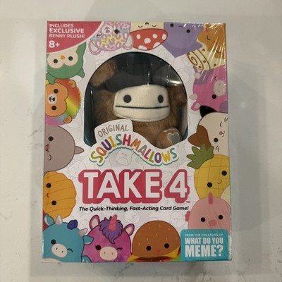 Collectible Squishmallows Take 4 Card Game + Benny The Bigfoot Plush - Brand New