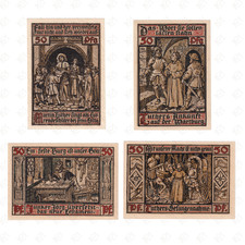 1921 German Notgeld Eisenach 50 Pfennigs Banknotes – Luther Jubilee Series