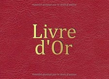 Gästebuch: Schönes Gästebuch im roten Lederstil zum ergänzen mit Botschaften...