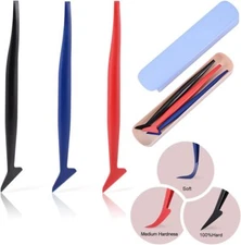 Vinyl Wrap Stick 3 Pieces Micro Wrap Squeegee Stick Vinyl Applicator Tool Set
